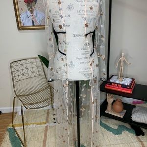 Boohoo Sheer Star Top